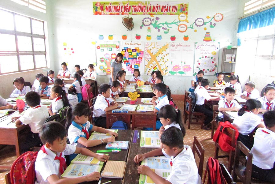  Các trường phổ thông tăng cường đổi mới phương pháp dạy và học đảm bảo thời gian điều chỉnh của nam học này. Ảnh: T.N