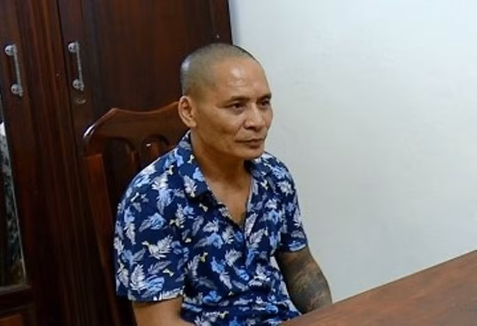 Trương Công Tuấn tại cơ quan công an - Ảnh CA Ninh Bình