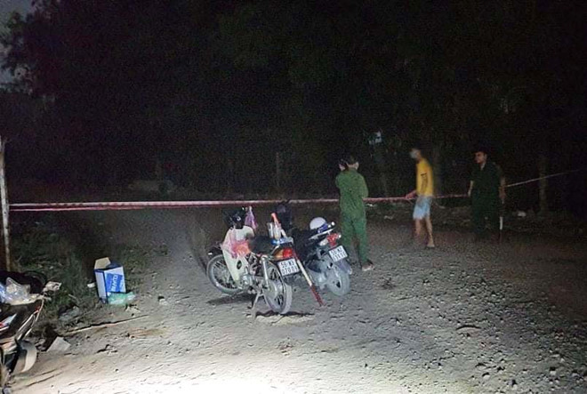 Hiện trường vụ việc bị phong tỏa vào tối 24.4 - CTV  Hiện trường vụ việc bị phong tỏa vào tối 24.4 - CTV