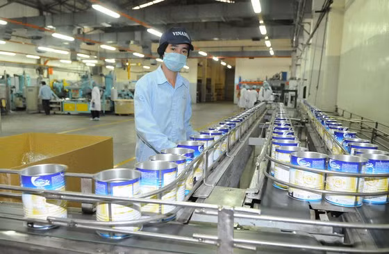 Sản xuất sữa bột phục vụ nhu cầu trong nước và xuất khẩu tại Vinamilk. Ảnh: CAO THĂNG