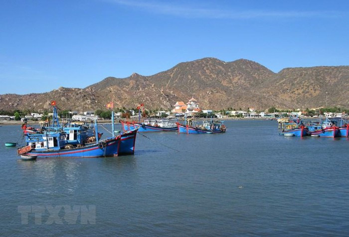 Vẻ đẹp nên thơ của Đầm Nại. (Ảnh: Nguyễn Thành/TTXVN)