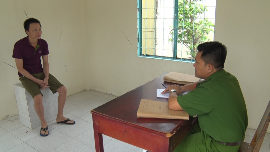 Đối tượng Nguyễn Văn Thanh tại Công an TP Rạch Giá