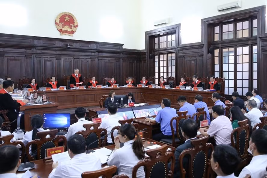 Toàn cảnh phiên giám đốc thẩm vụ tử tù Hồ Duy Hải. Ảnh: Tuấn Việt.