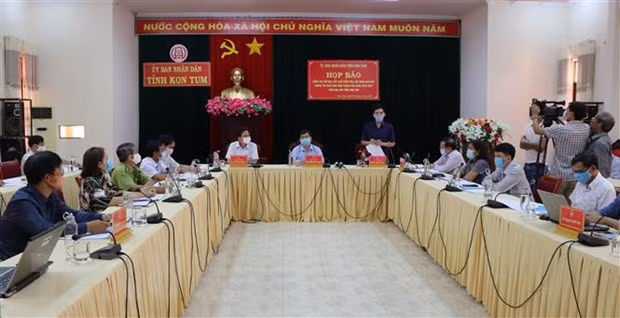 Quang cảnh buổi họp báo. (Ảnh: Cao Nguyên/TTXVN)