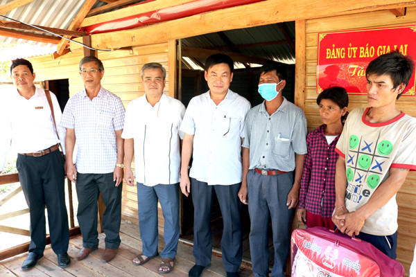 Căn nhà của anh Đinh Bran được Báo Gia Lai hỗ trợ xây dựng. Ảnh: P.N