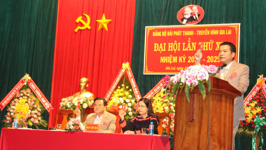 Đại hội biểu quyết thống nhất những chỉ tiêu phấn đấu trong nhiệm kỳ 2020-2025. Ảnh: Nguyễn Giang  Đại hội biểu quyết thống nhất những chỉ tiêu phấn đấu trong nhiệm kỳ 2020-2025. Ảnh: Nguyễn Giang