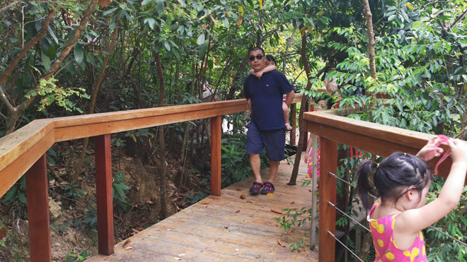 Cầu dạo bộ trên đảo Soi Sim, nơi du khách có thể sáng tạo những bức ảnh checkin độc đáo ẢNH LÃ NGHĨA HIẾU