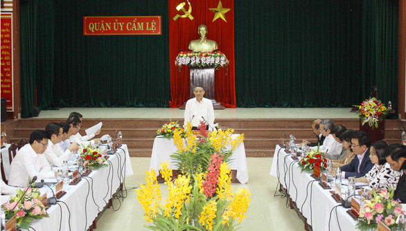 Lãnh đạo Thành ủy Đà Nẵng trong cuộc làm việc với Ban Thường vụ Quận ủy Cẩm Lệ vào đầu năm 2020 - Ảnh: QCL Lãnh đạo Thành ủy Đà Nẵng trong cuộc làm việc với Ban Thường vụ Quận ủy Cẩm Lệ vào đầu năm 2020 - Ảnh: QCL