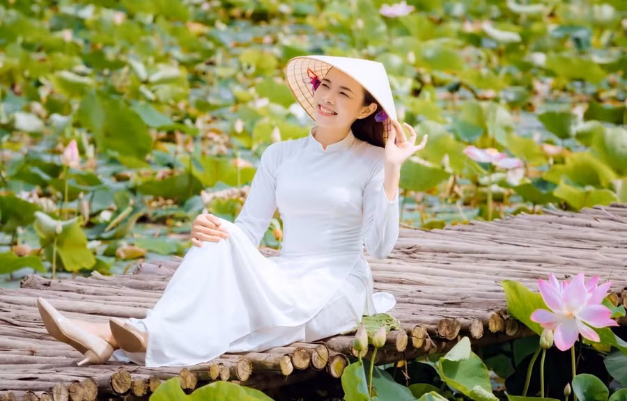 Đầm sen Vân Long tuyệt đẹp đã bung nở ngát hương. (Ảnh: CTV/Vietnam+)