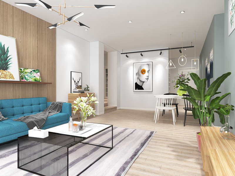 Các loại cây nhiệt đới cùng hoa, lá được thay thường xuyên mang lại hương sắc cho phòng tiếp khách.