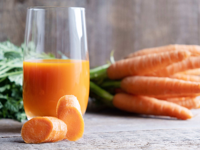 Nước ép cà rốt cải thiện lưu thông máu cùng với việc điều chỉnh mức huyết áp ẢNH MINH HỌA: SHUTTERSTOCK