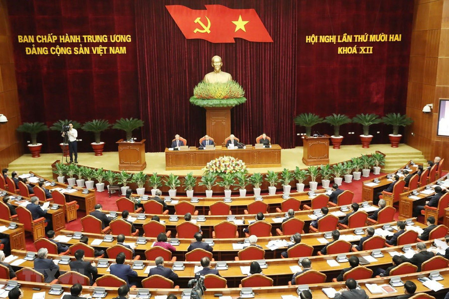 Quang cảnh Hội nghị Trung ương lần thứ 12 khóa XII. (Ảnh: TTXVN)  Quang cảnh Hội nghị Trung ương lần thứ 12 khóa XII. (Ảnh: TTXVN)