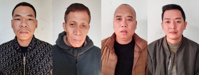 Các nghi phạm (từ trái qua): Thạo, Tần, Dương, Long- Ảnh Trần Cường Các nghi phạm (từ trái qua): Thạo, Tần, Dương, Long- Ảnh Trần Cường
