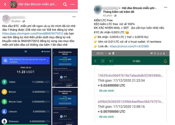 Các hội nhóm đào Bitcoin trên mạng xã hội với lời giới thiệu kiếm vài trăm USD mỗi tháng