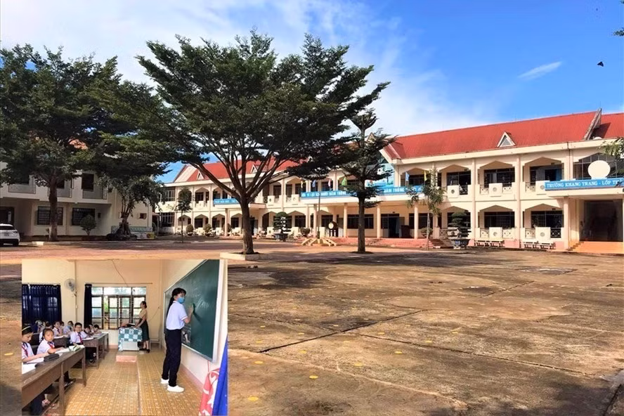 Một buổi học của các em học sinh Trường THCS Lương Thế Vinh, TP.Buôn Ma Thuột, tỉnh Đắk Lắk (ảnh minh họa). Ảnh: LĐO