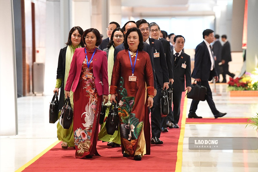 Đại biểu dự Đại hội đại biểu toàn quốc lần thứ XIII của Đảng. Ảnh PV