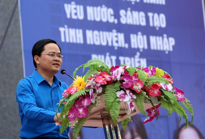 Anh Nguyễn Anh Tuấn, Bí thư thứ nhất T.Ư Đoàn, phát động chương trình Xuân tình nguyện năm 2020 tại Cao Bằng ẢNH ĐĂNG HẢI