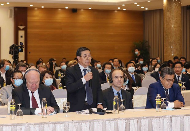 Đại sứ Lào tại Việt Nam Sengphet Houngboungnuang. (Ảnh: Phương Hoa/TTXVN)