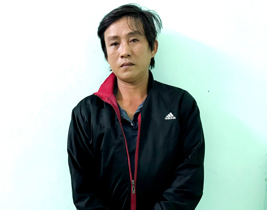 Đối tượng Quý tại cơ quan Công an. Ảnh: Văn Ngọc