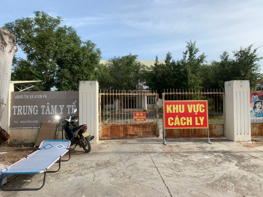 Khu cách ly tại thị xã Ayun Pa. Ảnh: Vũ Chi