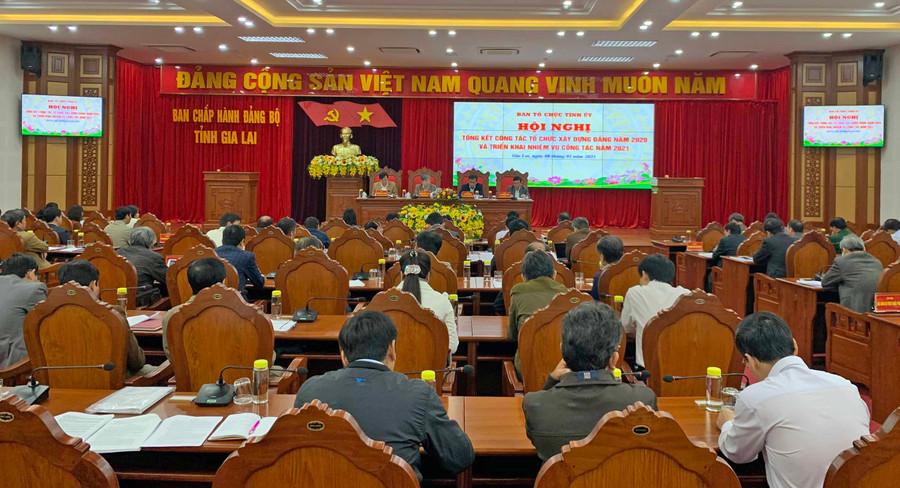 Quang cảnh hội nghị. Ảnh: Phương Linh 8-1 Quang cảnh Hội nghị Tổng kết công tác tổ chức xây dựng Đảng năm 2020 và triển khai nhiệm vụ công tác năm 2021-ảnh Phương Linh