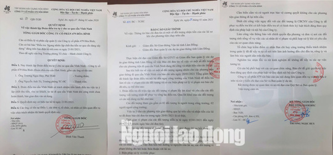 Báo cáo giải trình xác định 4 đối tượng đứng ra nhận tiền cho xe qua cầu đang xây dựng.