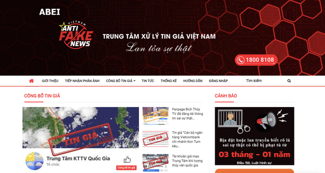 Trang web tingia.gov.vn