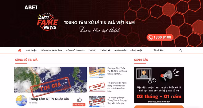 Trang web tingia.gov.vn
