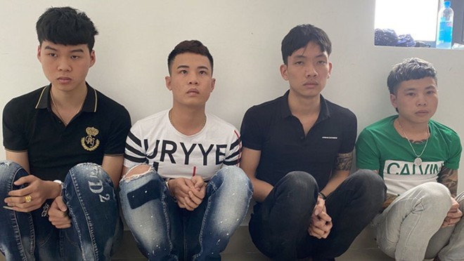 Các nghi phạm bị bắt giữ- ẢNH CÔNG AN THANH HÓA CUNG CẤP