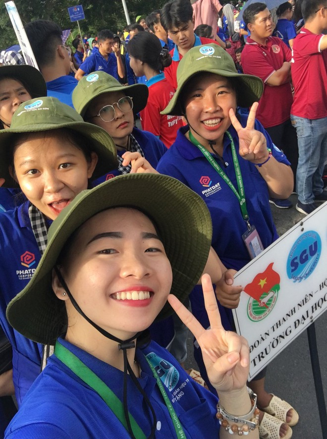 Ngô Hà Thu Trân, nữ cán bộ Đoàn năng nổ ẢNH: NVCC