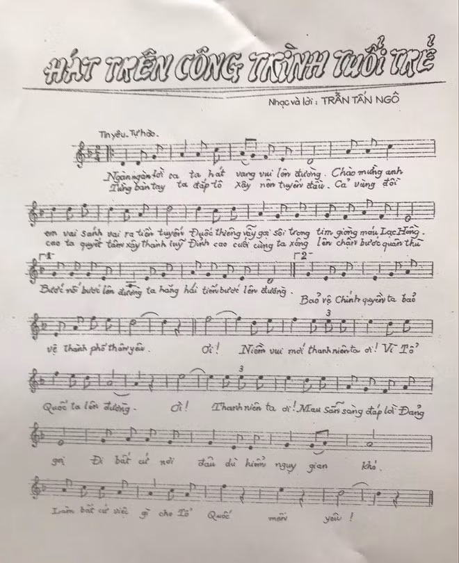 Hát trên công trình tuổi trẻ đã qua 42 năm