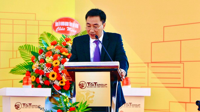Ông Nguyễn Anh Tuấn - Phó tổng giám đốc Tập đoàn T&T Group phát biểu tại lễ khởi công dự án NGUỒN T&T GROUP