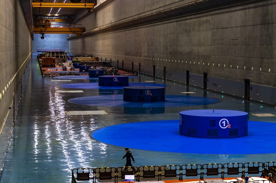 Bên trong đập Tam Hiệp ngày 31.12.2020. Ảnh: Tân Hoa Xã