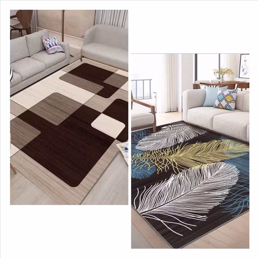 Thảm phòng khách chung cư nên chọn thảm sơn đa sắc để tăng khả năng phối hợp đồ nội thất, đặc biệt là nội thất sofa, tranh tường, đèn gây sự ấm cúng và hài hòa. Đồ họa: Phương Duy