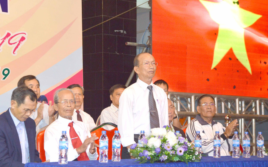 Võ sư Lê Ngọc Có dự khai mạc giải võ cổ truyền miền Trung-Tây Nguyên tại Gia Lai năm 2019.