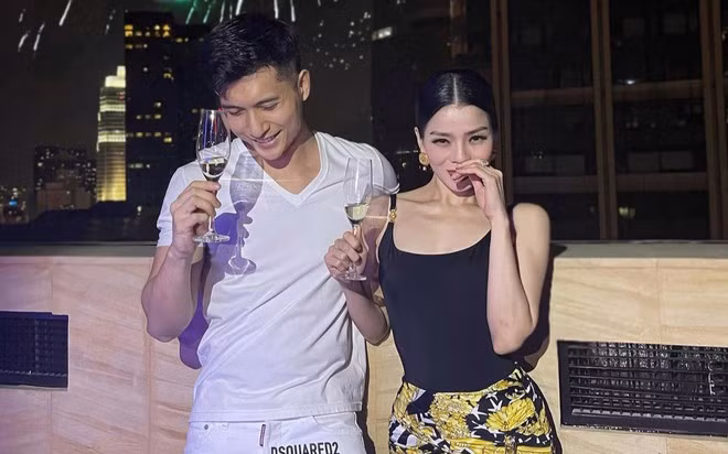 Khoảnh khắc tình tứ của Lệ Quyên và Lâm Bảo Châu. ẢNH: INSTAGRAM NV