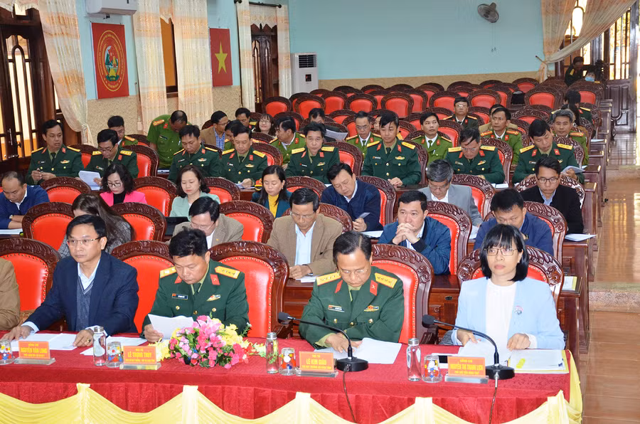 Các đại biểu tham dự Hội nghị tổng kết công tác giáo dục quốc phòng và an ninh. Ảnh: Vĩnh Hoàng