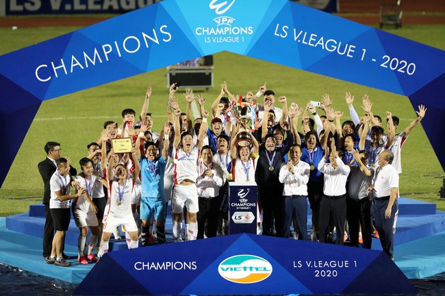 Viettel vô địch V.League 2020.