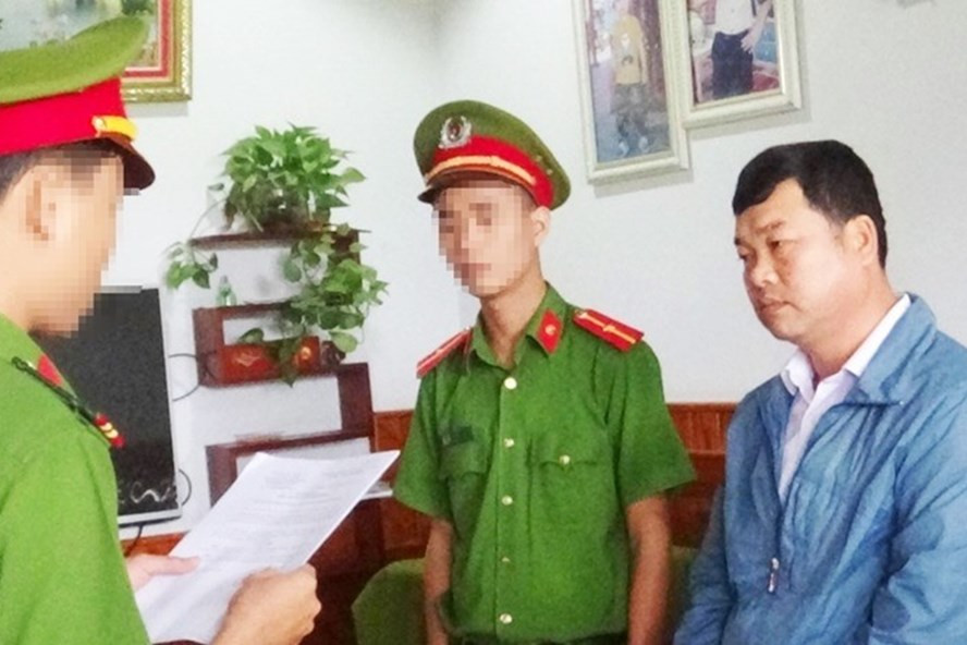 Phạm Đắc Thành bị lực lượng chức năng bắt tạm giam. Ảnh: Xuân Mai