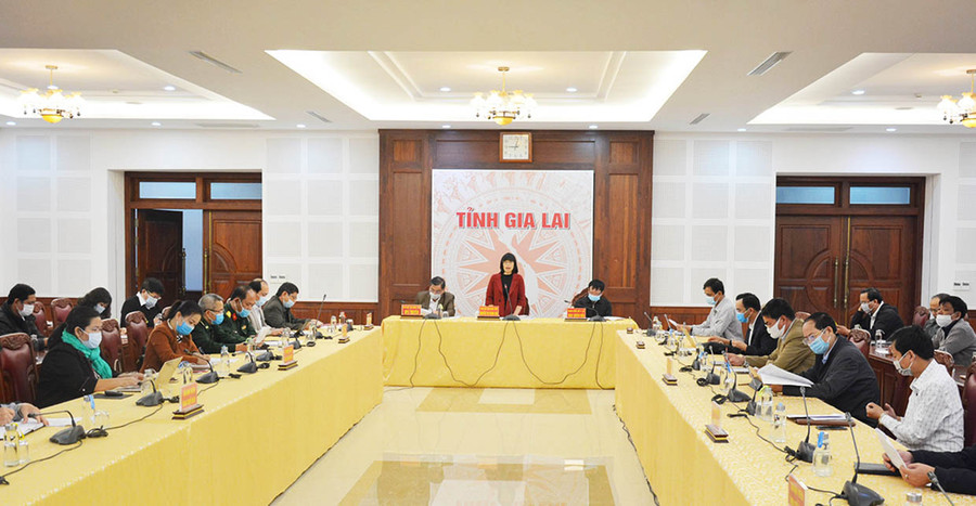 Quang cảnh cuộc họp sáng 30-1. Ảnh Như Nguyện