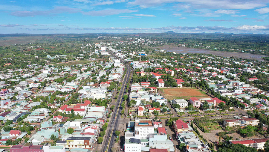 Thị trấn Chư Sê hôm nay. Ảnh: Quang Tấn