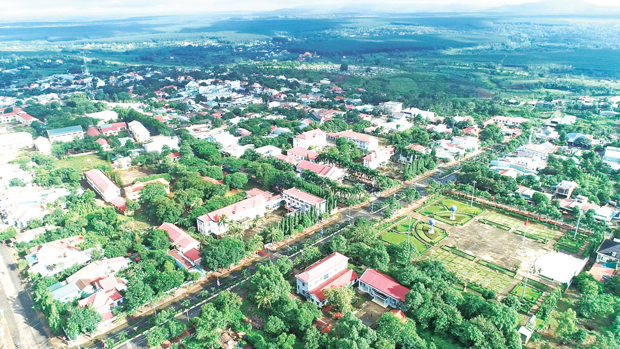  Huyện Chư Prông nhìn từ trên cao. Ảnh: Vĩnh Hoàng