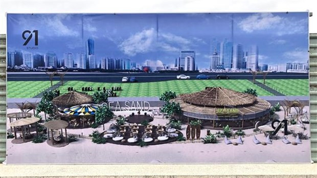 Phối cảnh Dự án Seasand trên bãi biển Quy Nhơn (Bình Định). (Ảnh: Nguyên Linh/TTXVN)