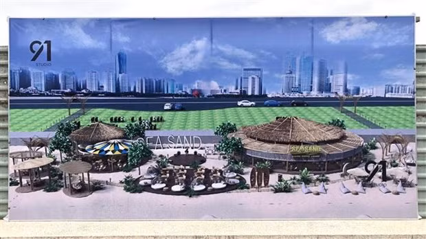 Phối cảnh Dự án Seasand trên bãi biển Quy Nhơn (Bình Định). (Ảnh: Nguyên Linh/TTXVN)