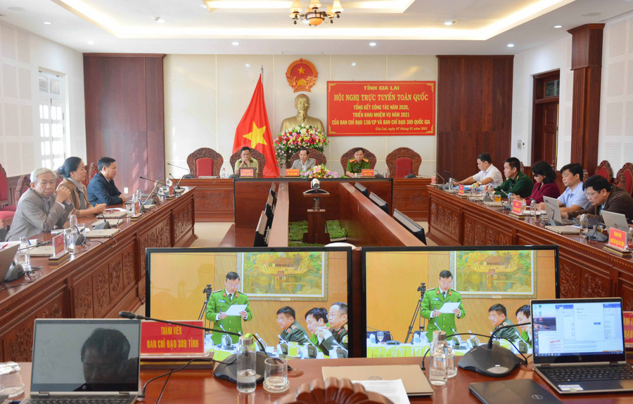 Quang cảnh hội nghị tại điểm cầu Gia Lai. Ảnh: Quang Tấn Quang cảnh hội nghị tại điểm cầu Gia Lai. Ảnh: Quang Tấn
