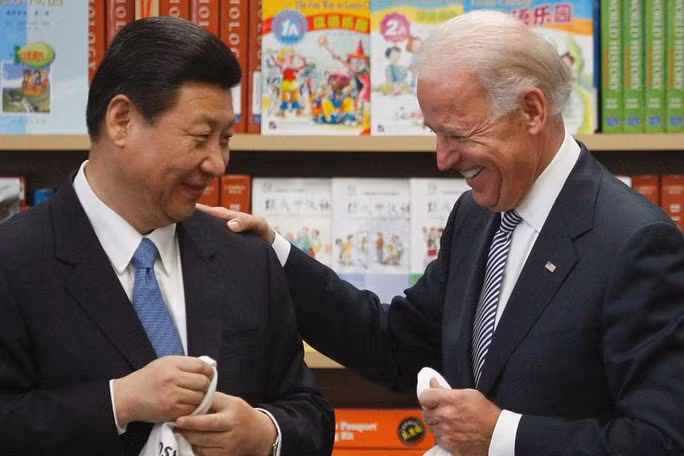 Ông Joe Biden và ông Tập Cận Bình trong một cuộc gặp. Ảnh: Reuters