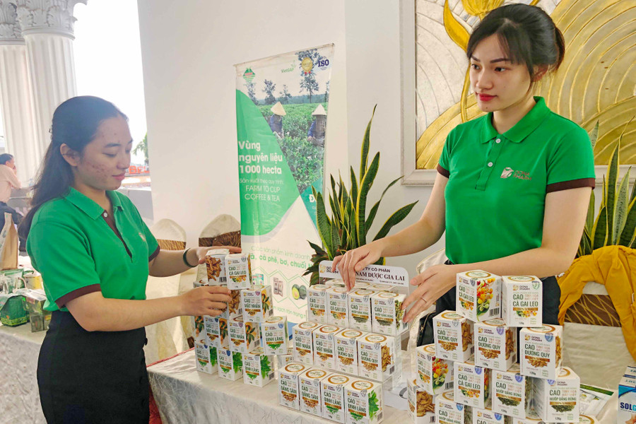  Các mô hình, sản phẩm khởi nghiệp tiêu biểu được trưng bày tại Ngày hội khởi nghiệp tỉnh Gia Lai lần thứ I. Ảnh: Ngọc Thu