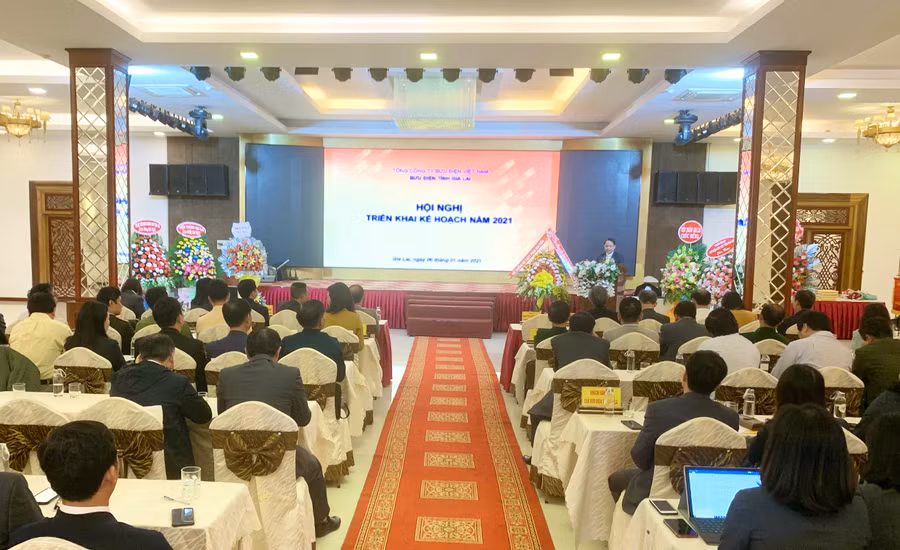 Bưu điện tỉnh tổ chức hội nghị triển khai kế hoạch năm 2021. Ảnh: Hà Duy