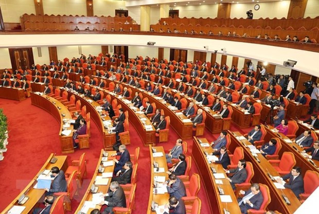 Quang cảnh Hội nghị thứ 13 Ban Chấp hành Trung ương Đảng khóa XII. (Nguồn: TTXVN)