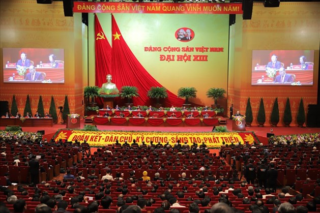 Toàn cảnh Đại hội Đại biểu toàn quốc lần thứ XIII của Đảng. Ảnh T.Vương